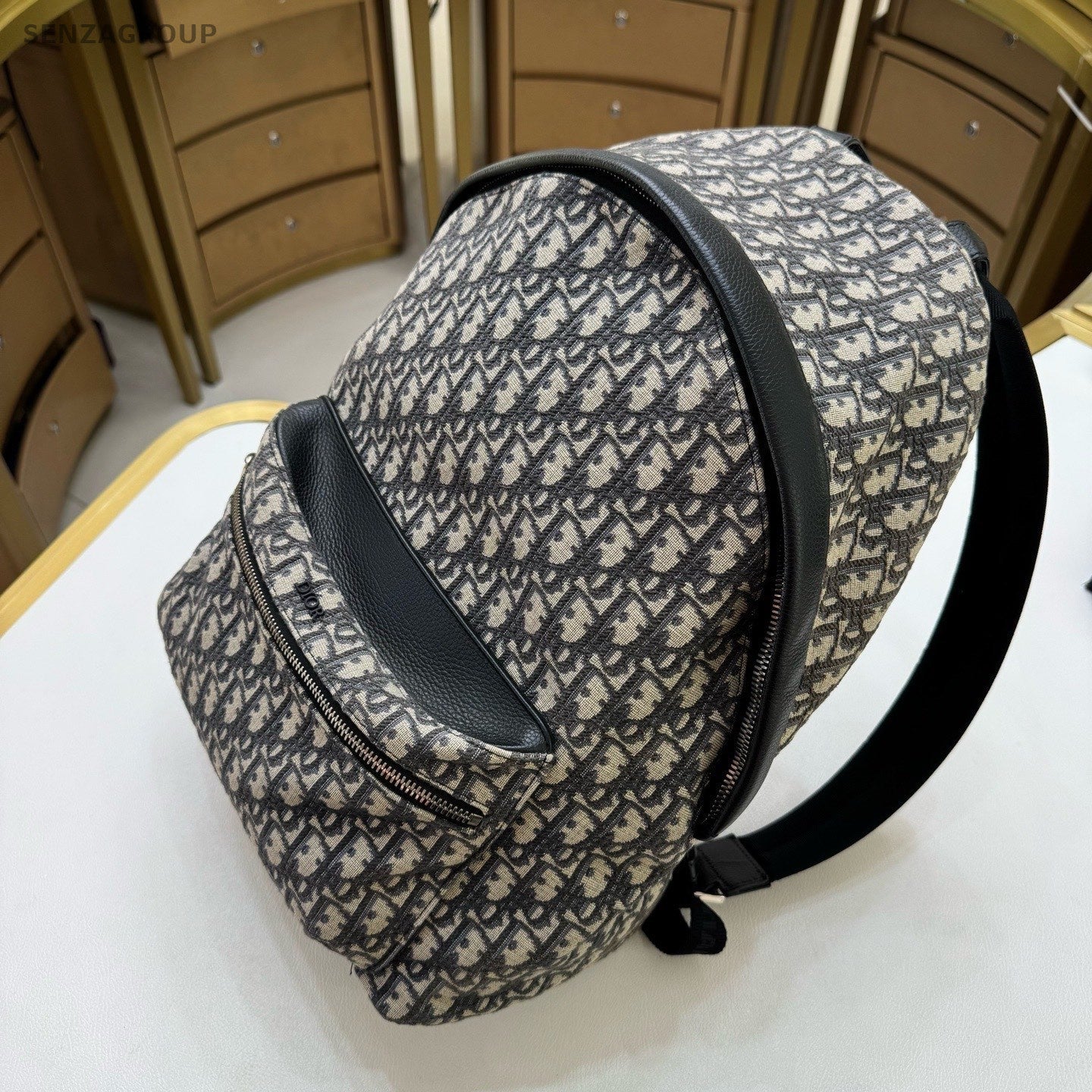 Christian Dior Rider Oblique GM Backpack Black Silver Unsex Adults Classic