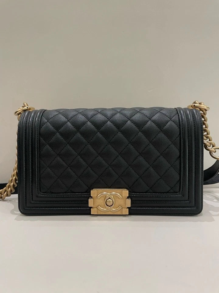 CHANEL LeBoy Medium Leather Shoulder Bag For Women