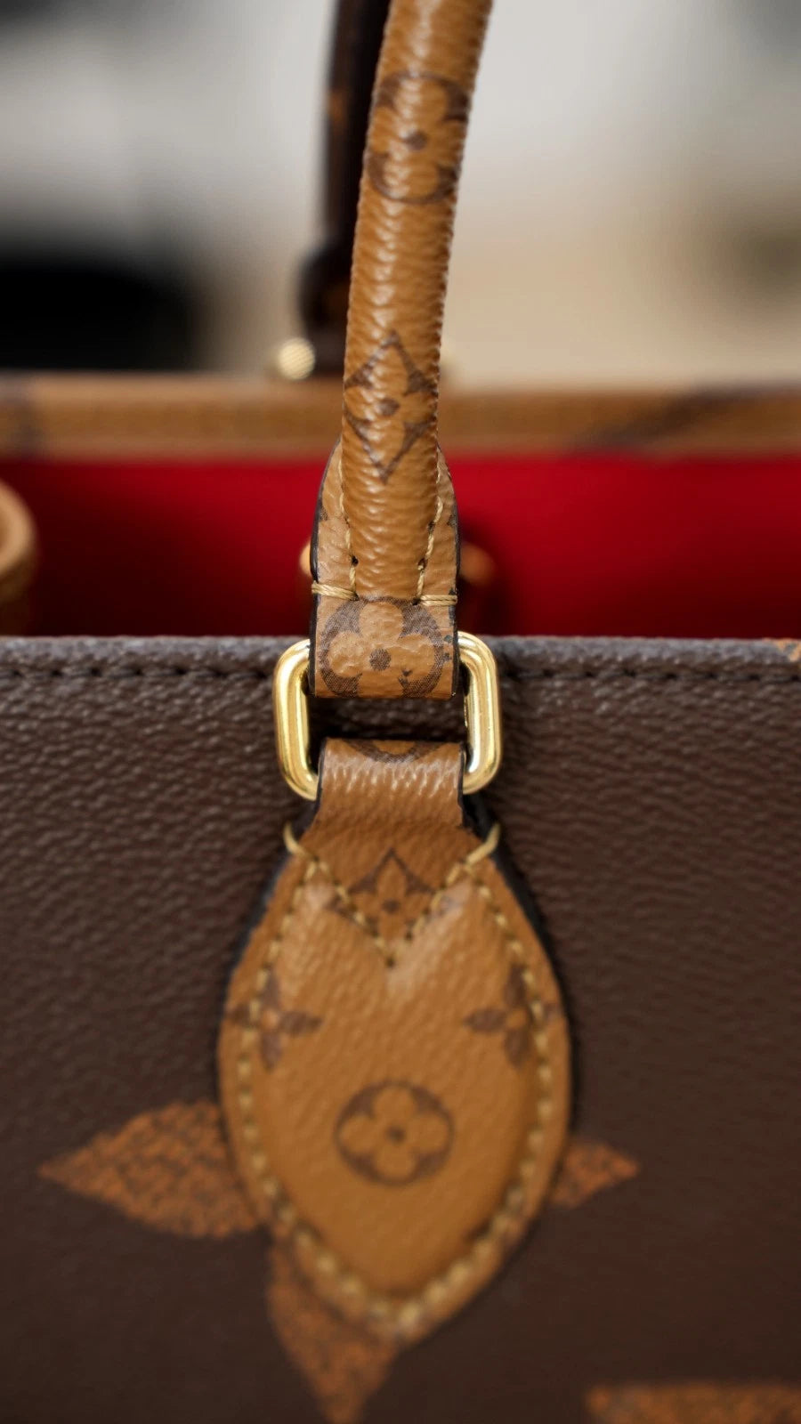 Louis Vuitton OnTheGo MM M45321 Monogram Brown Tote Bag Excellent