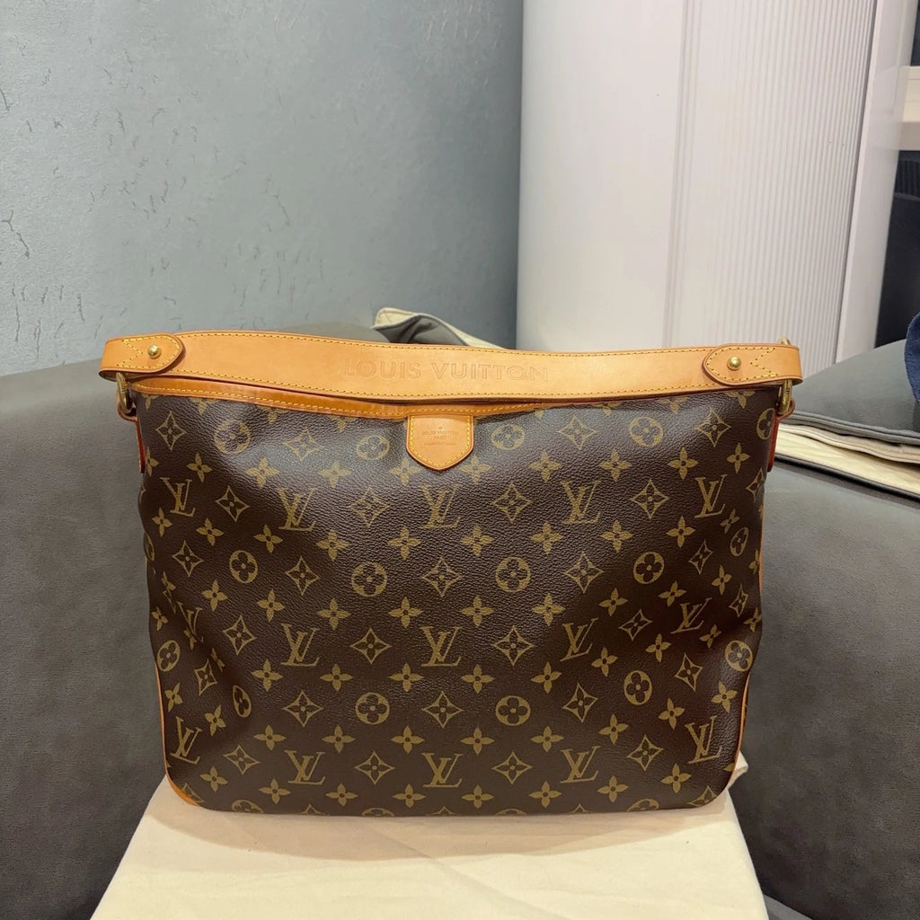 Aunthentic Louis Vuitton Delightful PM Monogram Top Handle Crossbody Brown