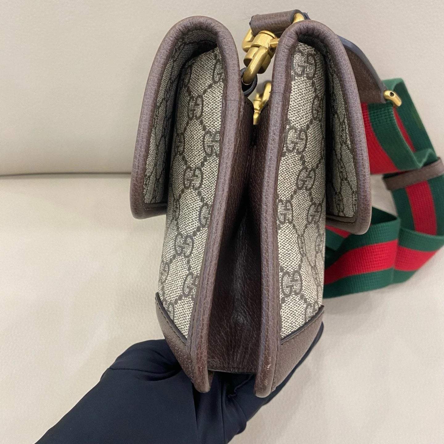 GUCCI Ophidia Canvas Crossbody Bag For Women