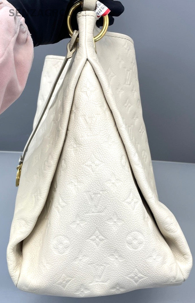 Louis Vuitton Artsy Top Handle Monogram Empreinte Cream White handbag Women