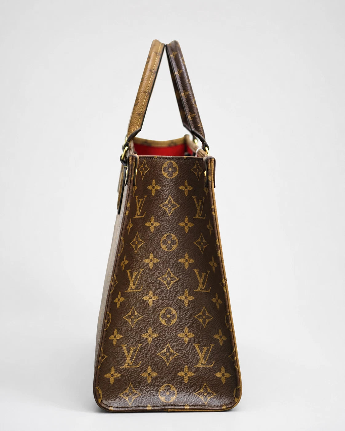 LOUIS VUITTON OnTheGo MM Monogram Canvas Giant Handbag Brown M45321 Chip version