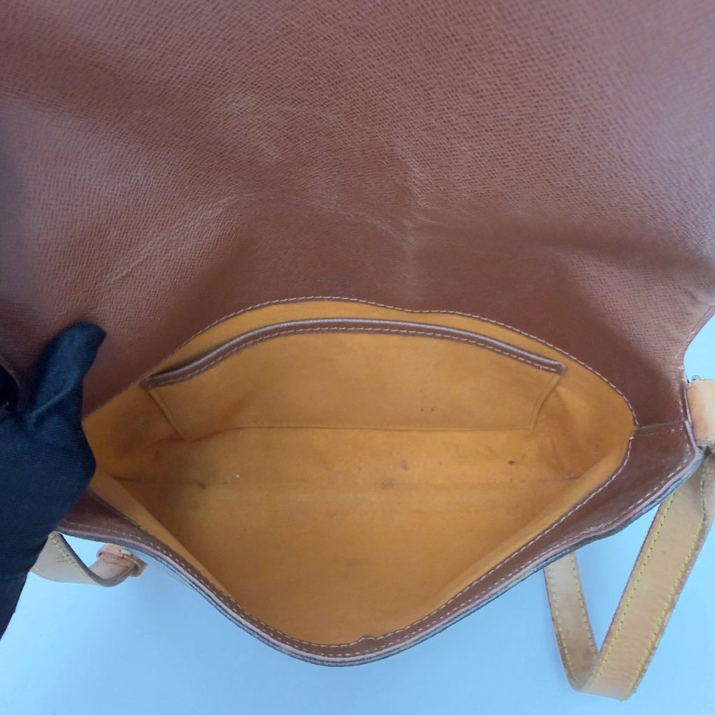 Louis Vuitton Musette Tango Monogram Shoulder Crossbody Brown Gold Women Vintage
