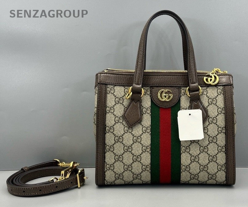 GUCCI Ophidia Monogram Top Handle 2way Shoulder Handbag Women Classic