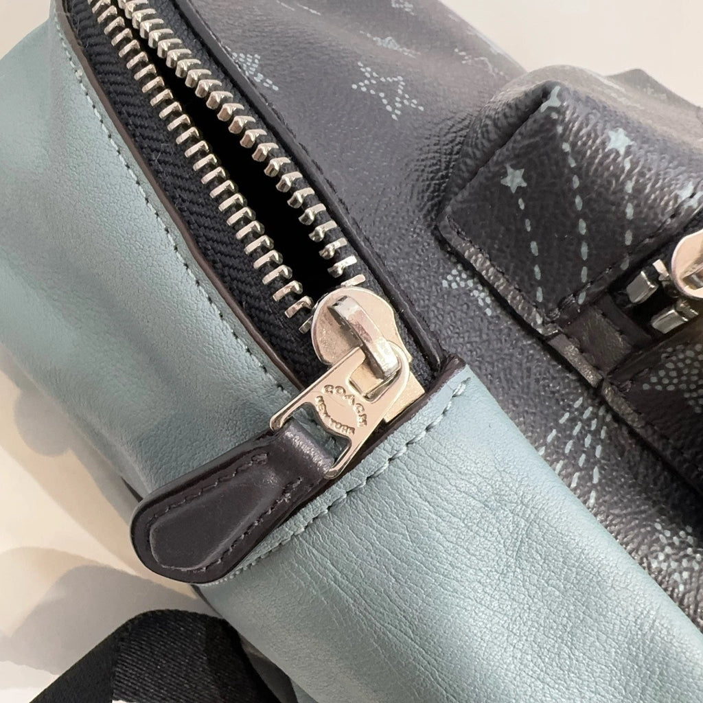 Coach Navy Blue Star PVC Mini Backpack Handbag For Women