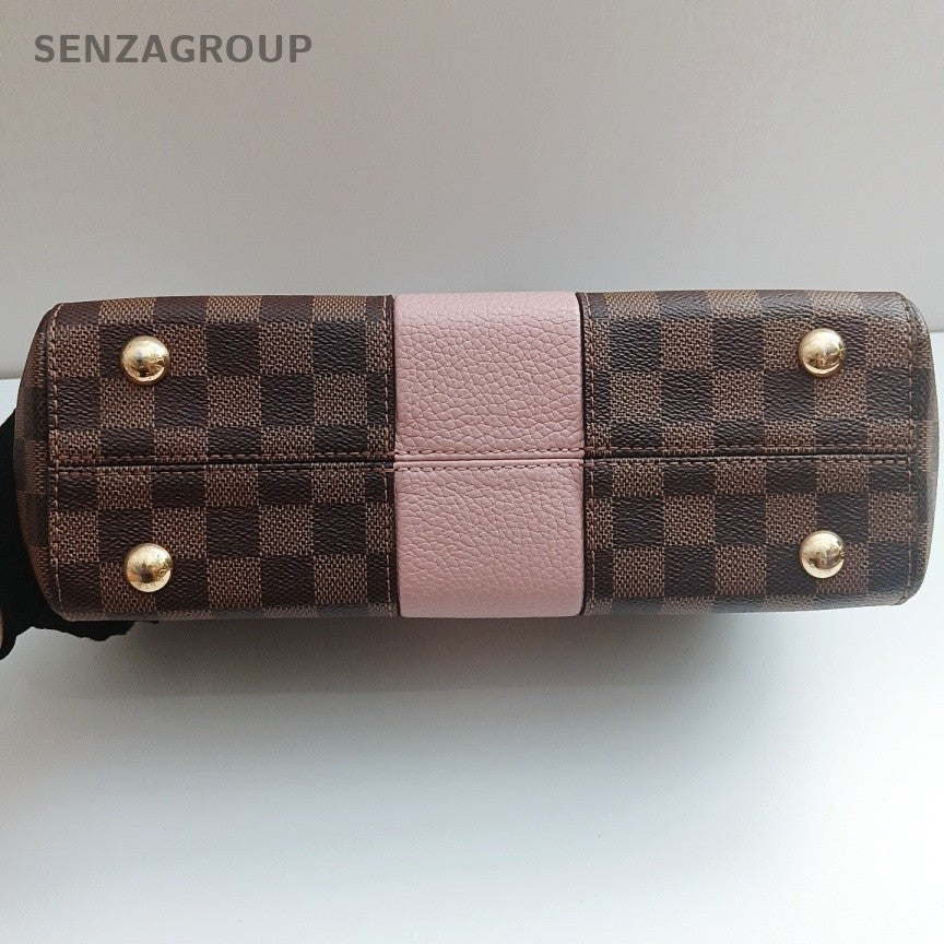 Louis Vuitton Cluny MM Top Handle Bag Brown Pink Gold Women Classic