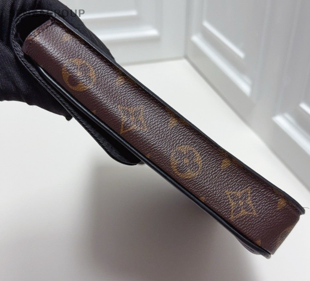 Louis Vuitton Slock Monogram Clutch Brown Used Women Classic