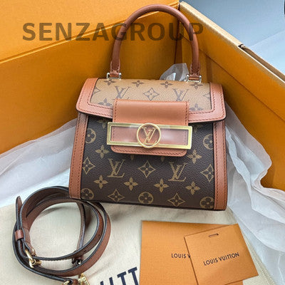 Louis Vuitton Daphne Monogram Handbag Shoulder Bag Brown Women
