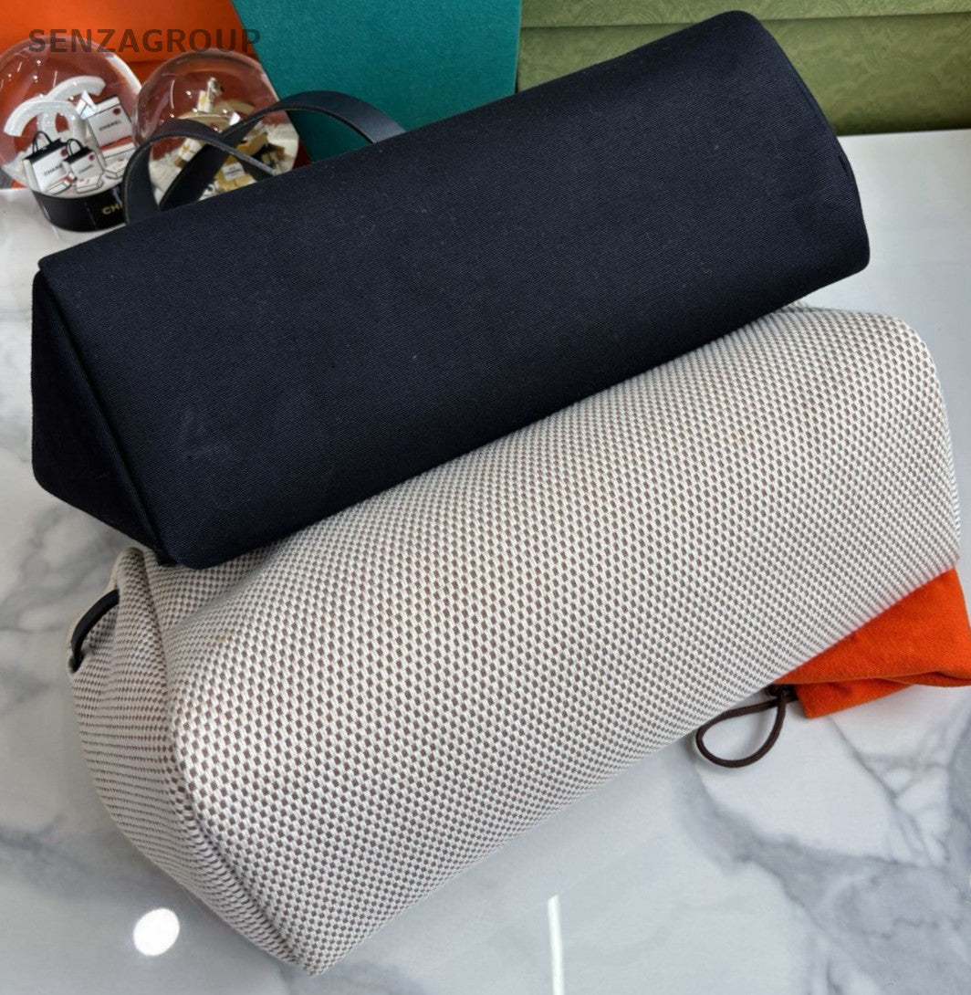 Hermes Herbag tote Horizontal Top Handle Panda Color Women Shoulder bag