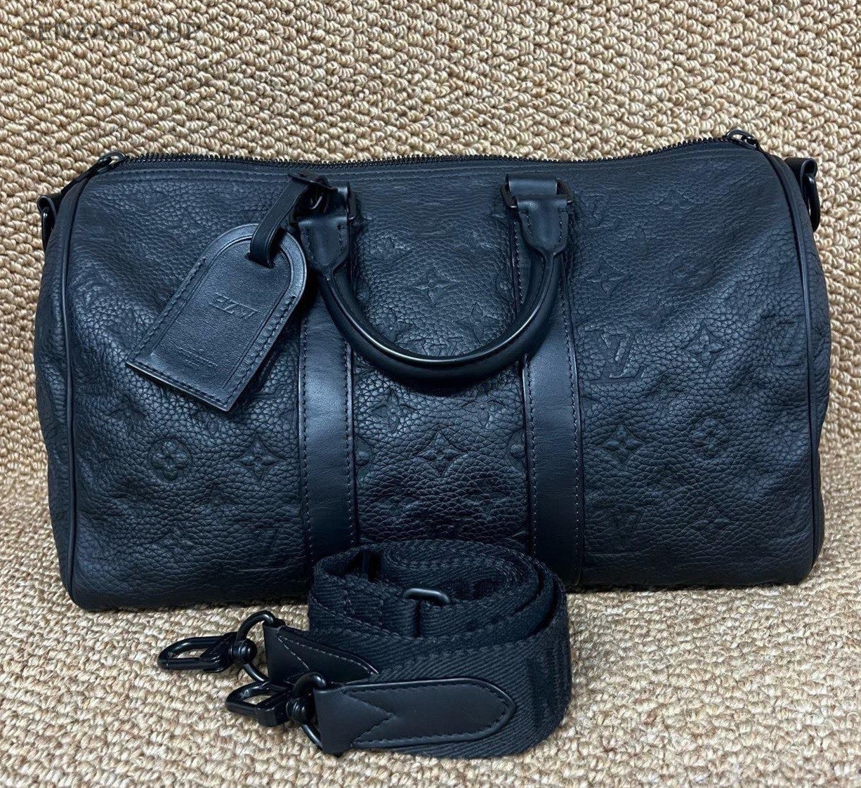 Louis Vuitton Keepall 35 Monogram Top Handle Bag Crossbody Unisex Adults  Black