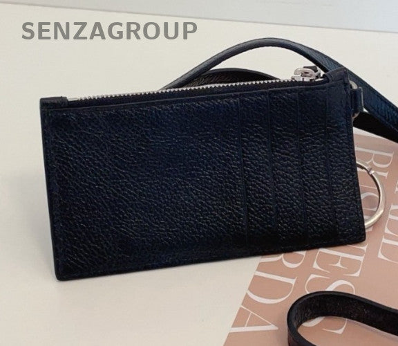 Balenciaga Shoulder Crossbody Card Holder Black Unisex Adults Almost Brand New