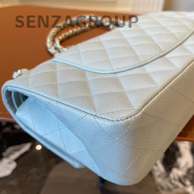 Chanel Classic Flap Medium Blue Gold Hardware Quilted Shoulder Bag