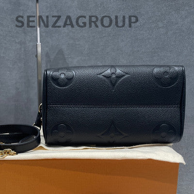 Louis Vuitton Speedy 20 Black Gold Hardware Handbag Crossbody Bag