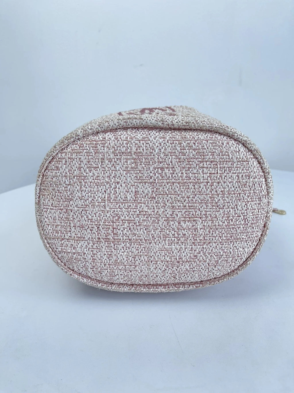 CHANEL Deauville Beach Bag Pink Drawstring Bucket Chain Shoulder Bag Crossbody