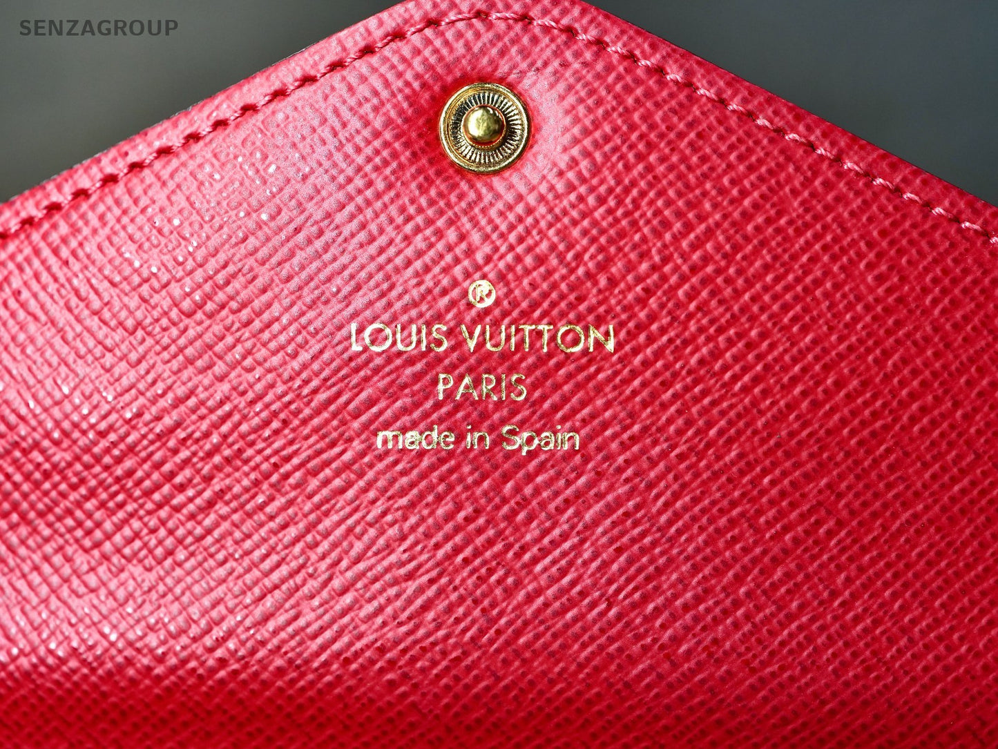 Louis Vuitton Damier Portefeuille Wallet  Brown Red Interior
