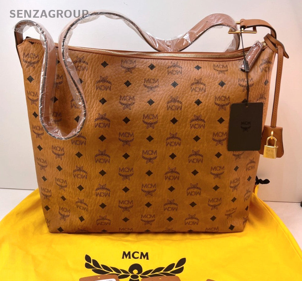 MCM 25Hobo Brown Caramel Shoulder Handbag Women Brand NEW Classic