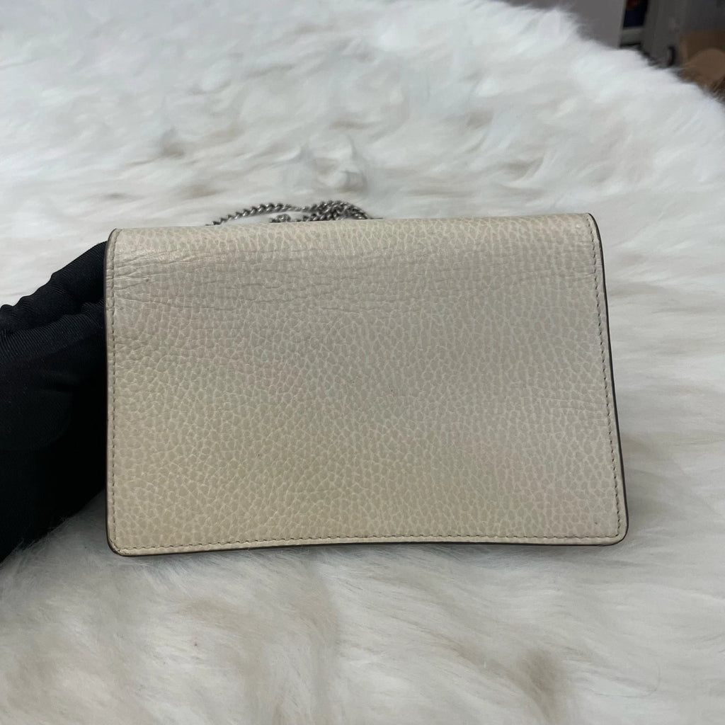 Gucci Dionysus White Silver Shoulder Bag Chain Bag Excellent