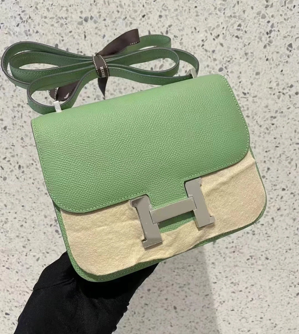 Hermes Constance 19 Green Epsom Leather Crossbody Bag For Women