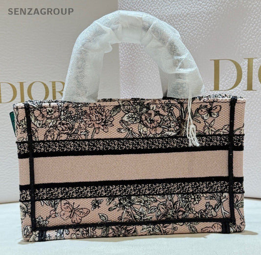 Christian Dior Flowers Calendar Allover Mini Tote Top Handle Bag Pink Women