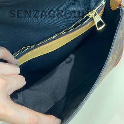 Louis Vuitton Diane Monogram Shoulder Crossbody Bag Brown Gold Hardware