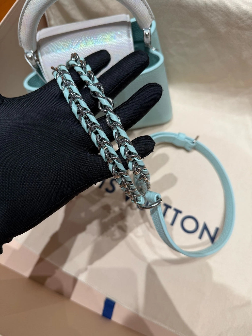 Louis Vuitton Capucines Mini Water Snake Leather Bag For Women