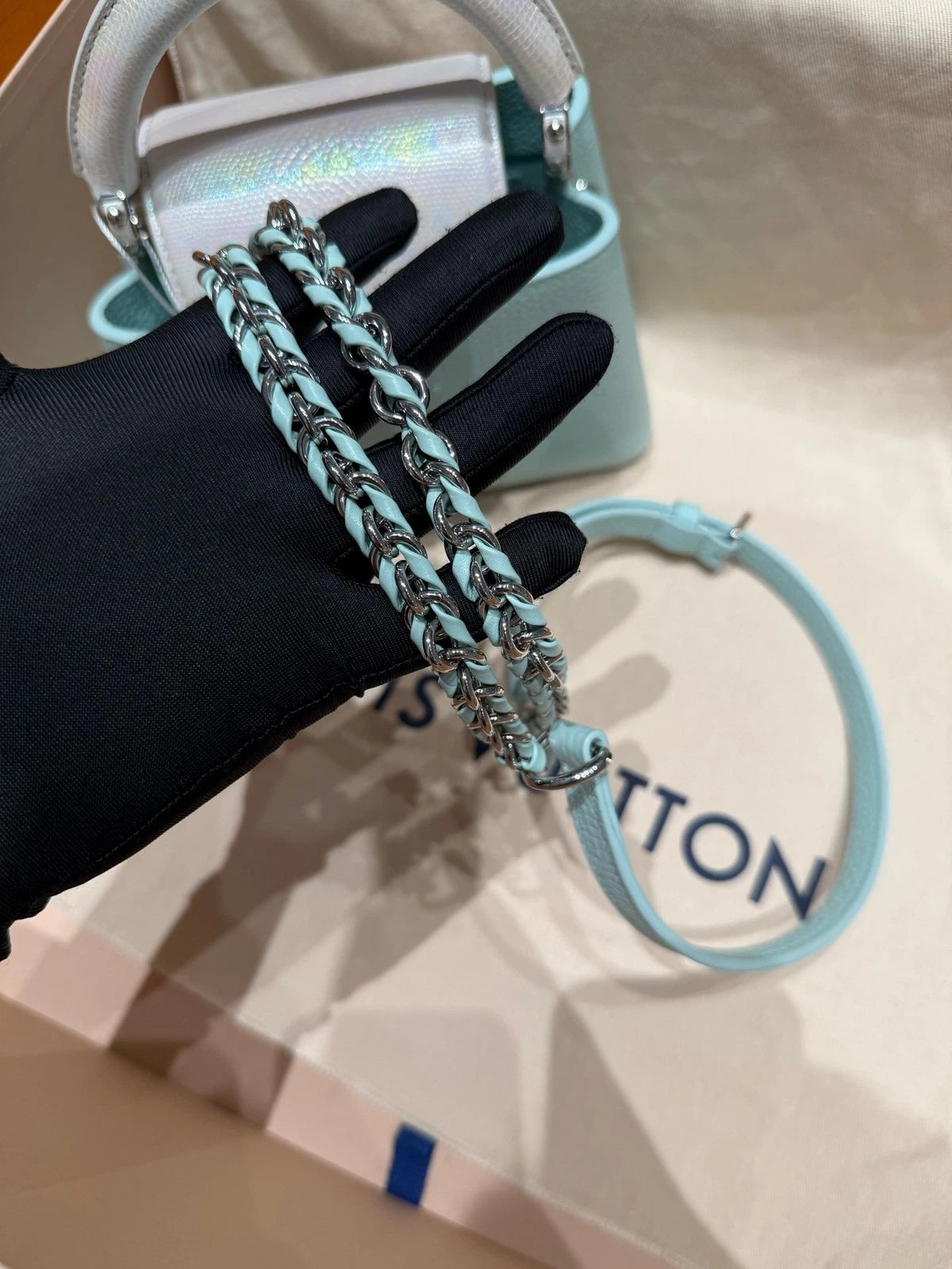 Louis Vuitton Capucines Mini Water Snake Leather Bag For Women