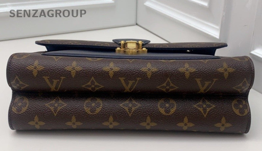 Louis Vuitton Victoire Monogram 2ways Shoulder Crossbody Bag Women Dark Blue