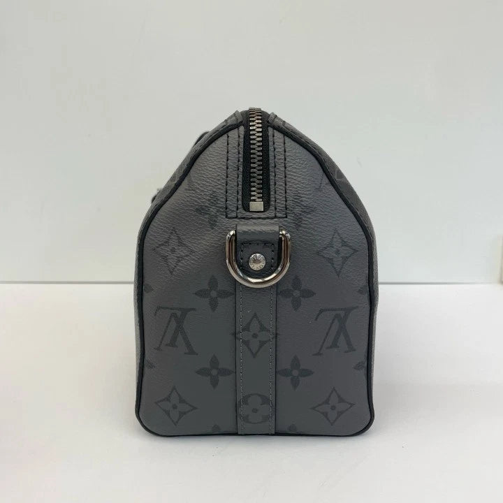 Louis Vuitton City Keepall27 Black Leather Handbag For Unisex