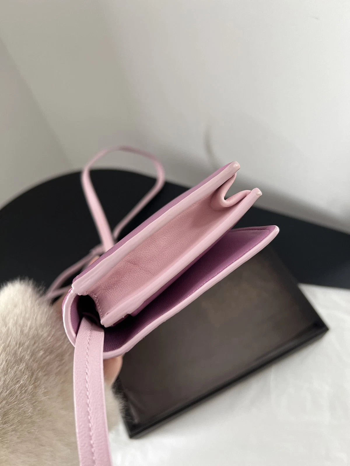 Bottega Veneta WOC Intrecciato Pink Purple 2-Way Shoulder Bag Crossbody