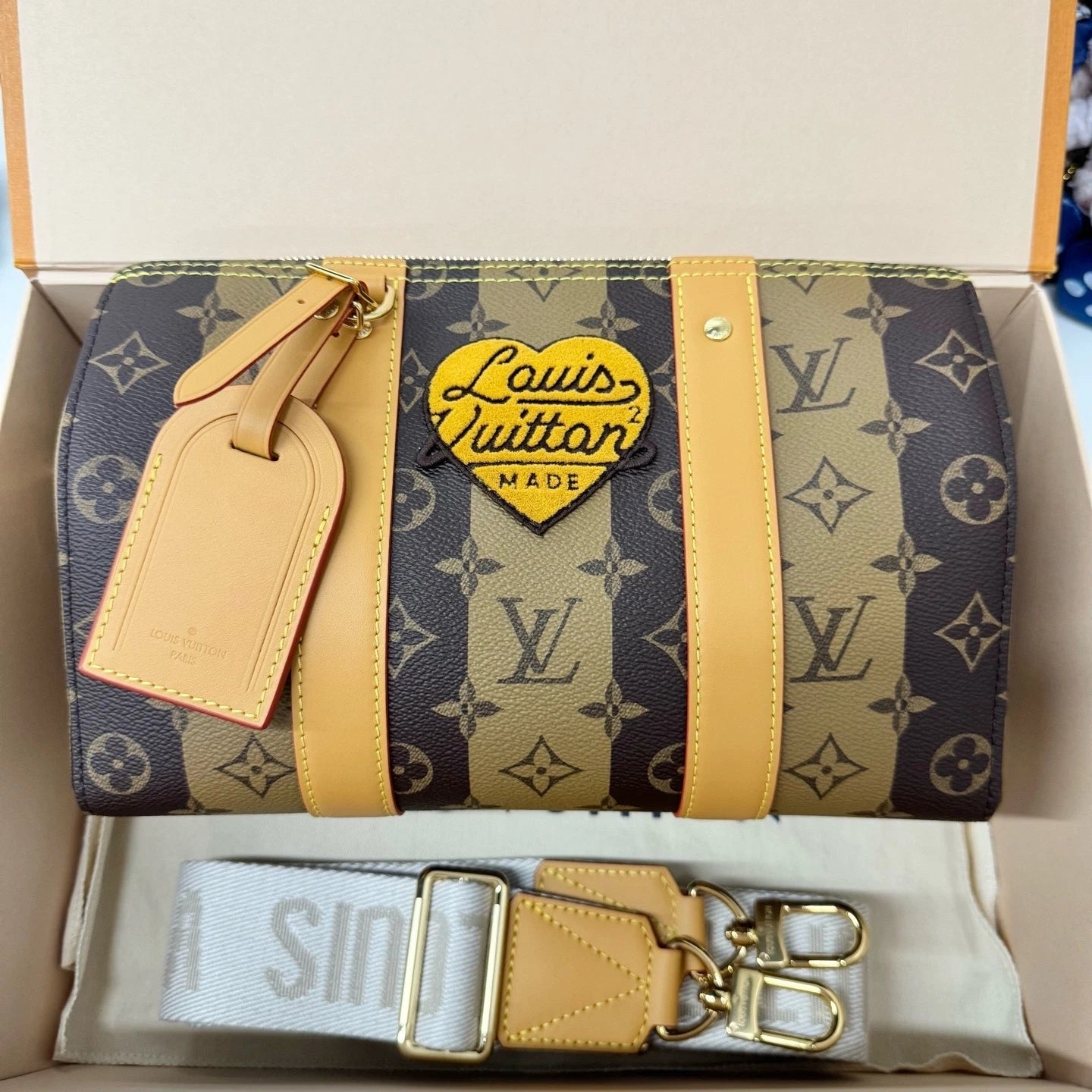 New Louis Vuitton x Nigo Keepall City Canvas Handbag For Women