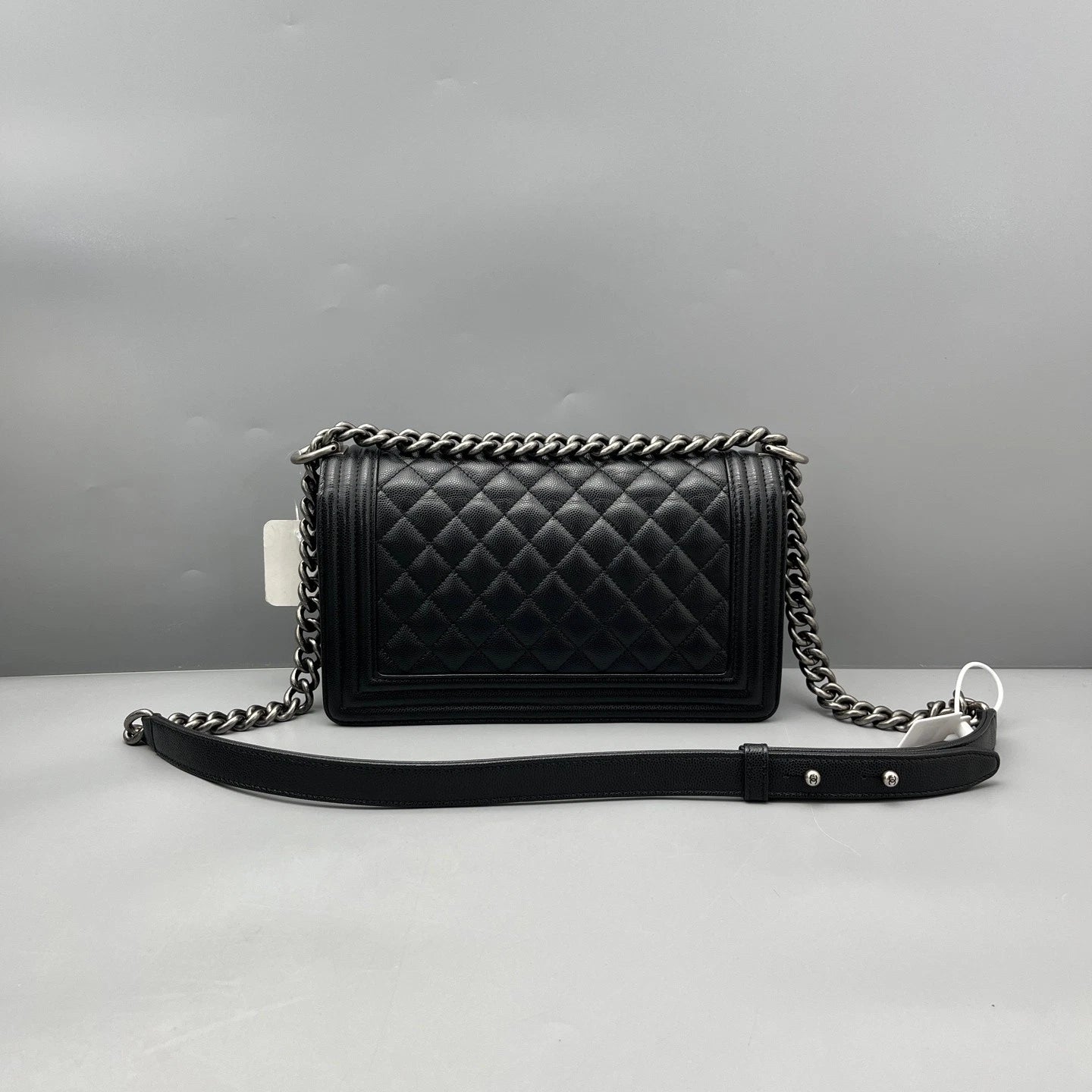 CHANEL Medium Leboy Black Leather Shoulder Bag For Women