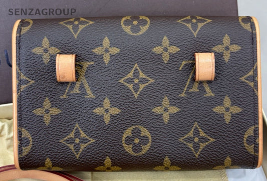 Louis Vuitton Monogram Long Wallet Crossbody Brown Orange Used Women Classic