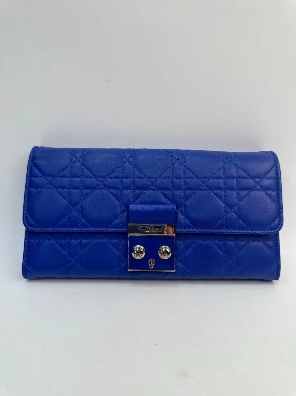 SJ0001 KY02598 Christian Dior Cannage Quilted Calfskin Clutch