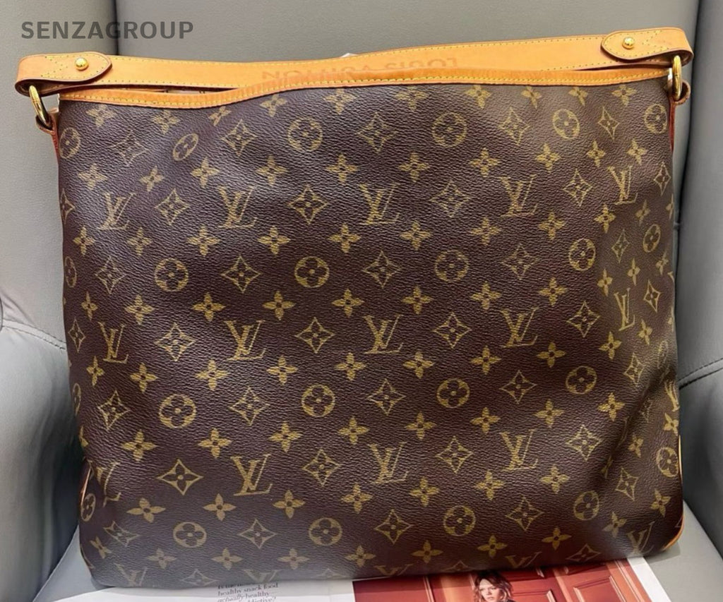 Louis Vuitton Delightful MM Monogram Shoulder Bag Brown Gold Women Classic