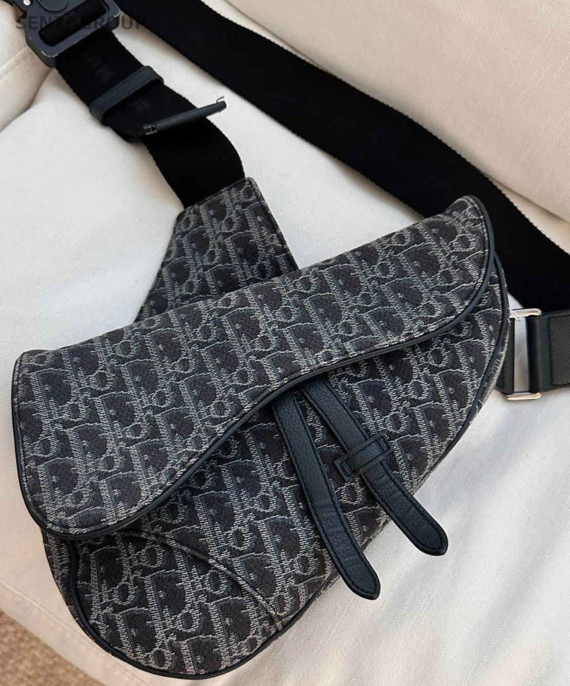 Christian Dior Saddle Shoulder Bag Women  Black