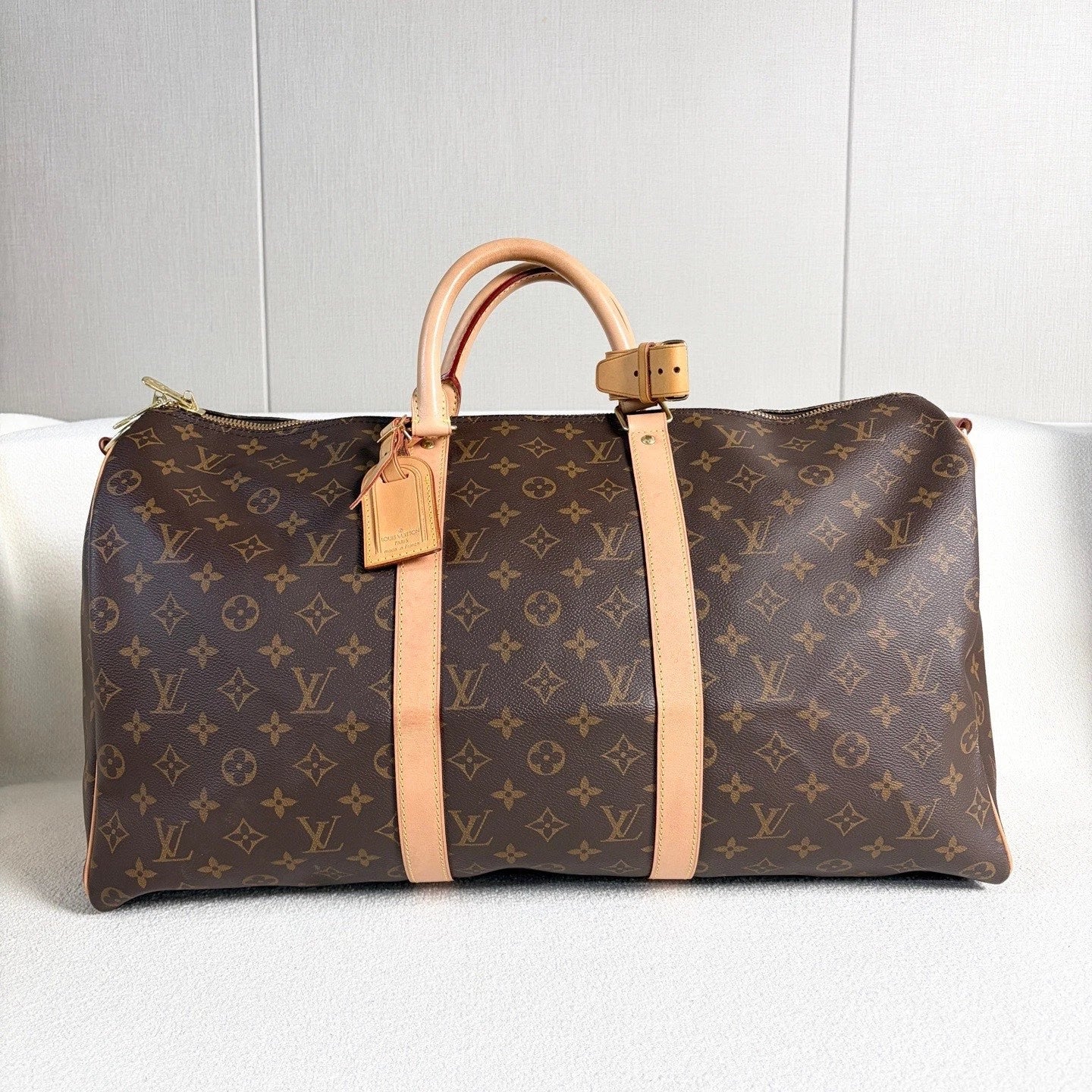 Louis Vuitton Keepall50 Top Handle Shoulder Bag Unisex Adults Monogram