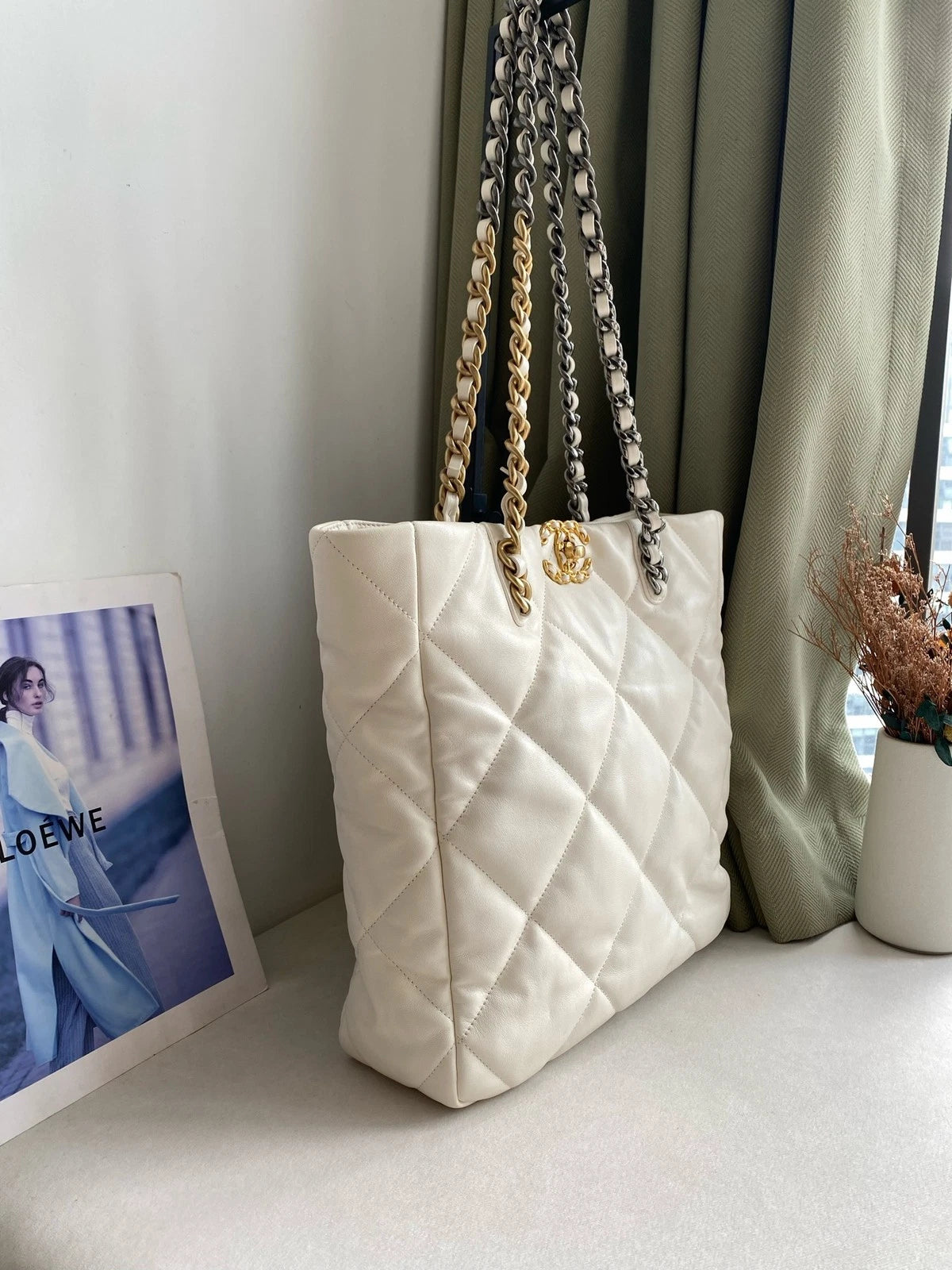 CHANEL 19Bag Tote Shoulder Shopping Bag For Women