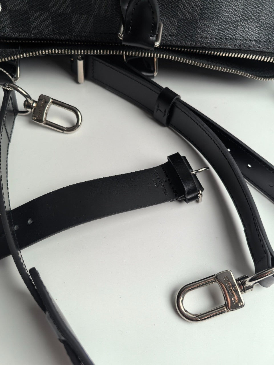 SJ0001Louis Vuitton Keepall Bandoulière 45 Damier Graphite
