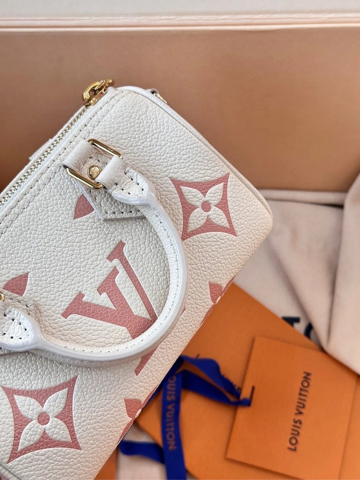 Louis Vuitton Speedy Nano Strawberry Milk Top Handle Bag For Women