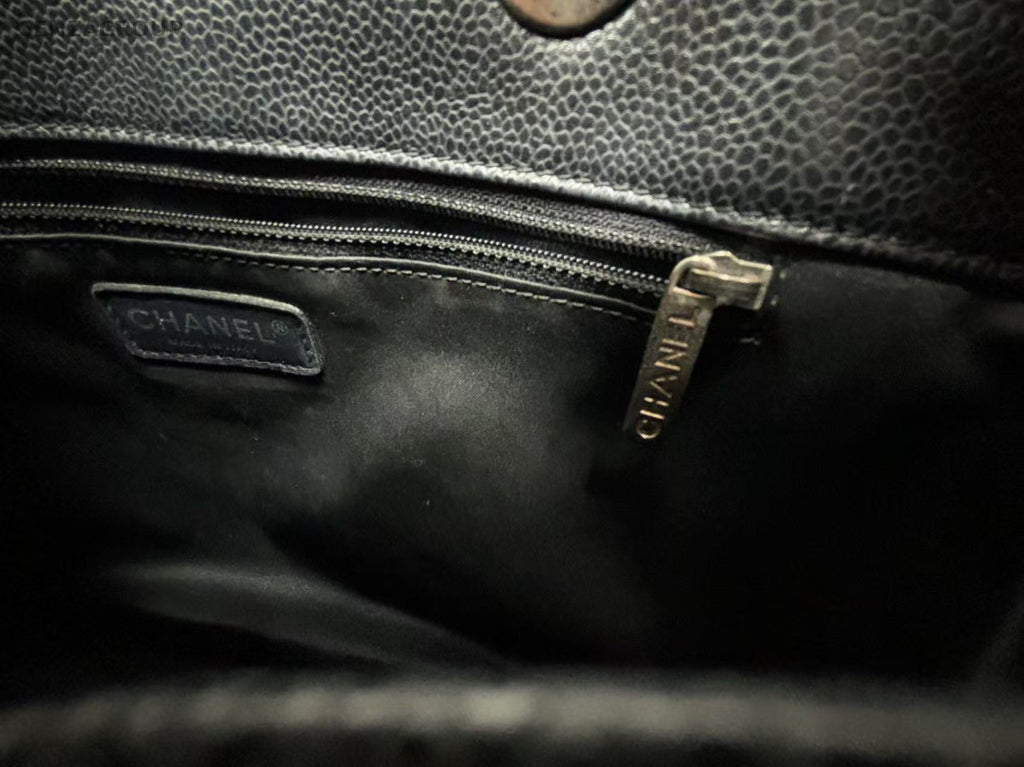 CHANEL Black Silver MatelasseChain GST  Shoulder Bag Tote