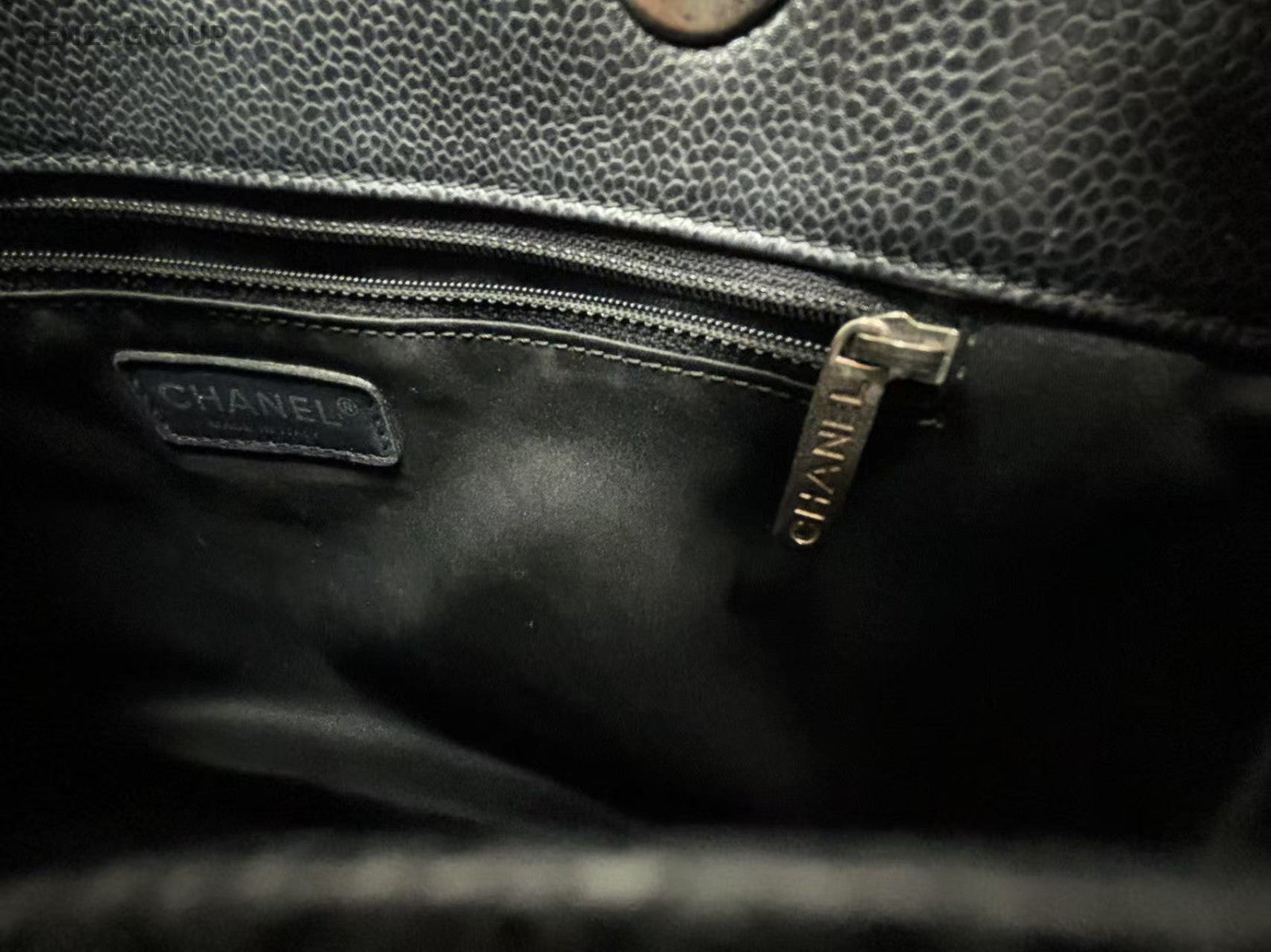 CHANEL Black Silver MatelasseChain GST  Shoulder Bag Tote
