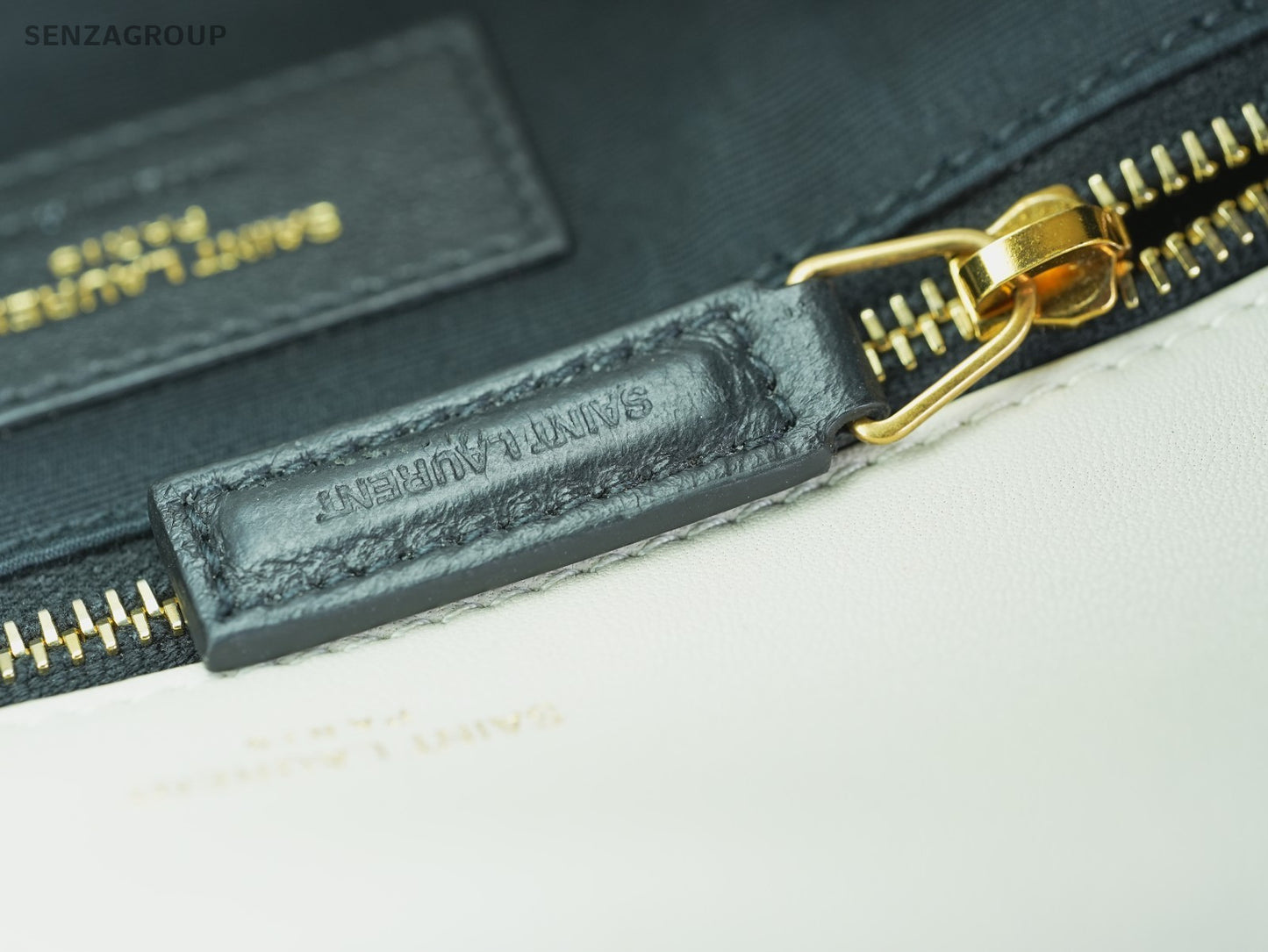 Saint Laurent YSL Niki medium White with gold Leather Shoulder Crossbody bag