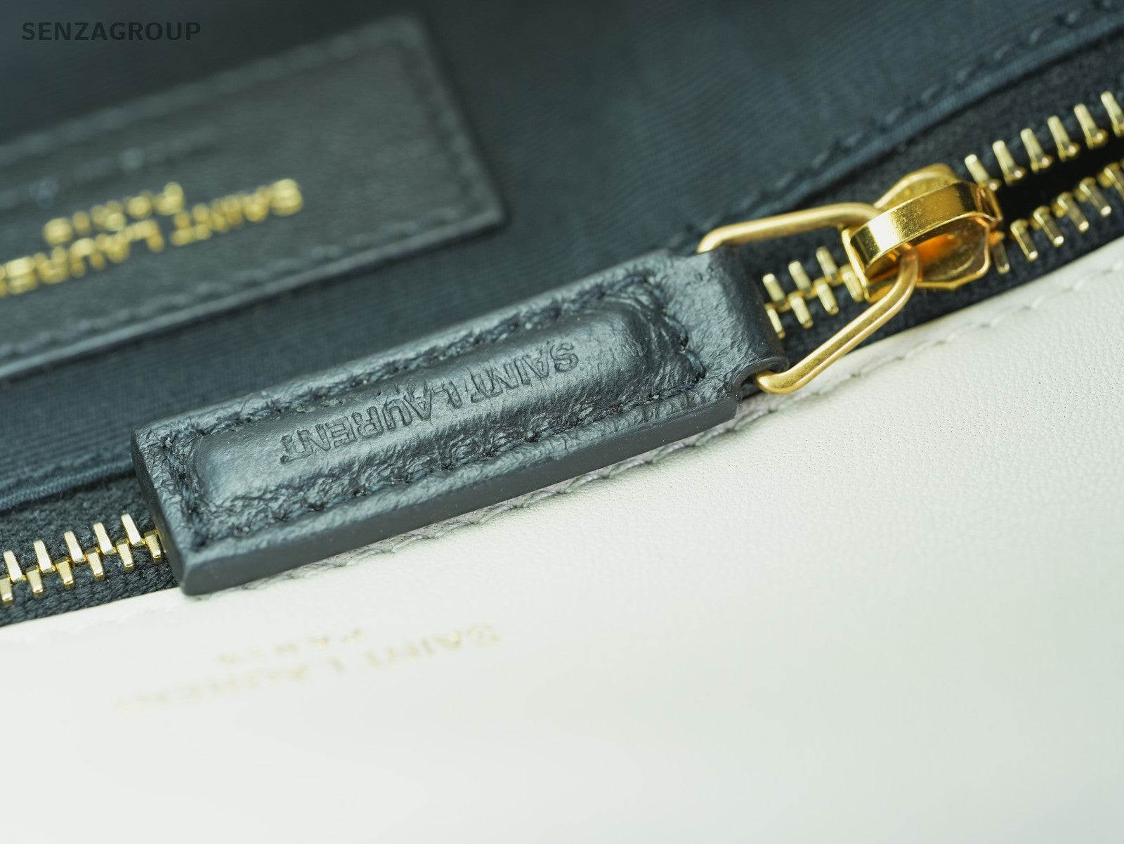Saint Laurent YSL Niki medium White with gold Leather Shoulder Crossbody bag