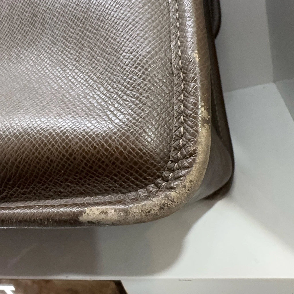 Louis Vuitton Brown Leather Messenger Briefcase Crossbody Handbag For Women
