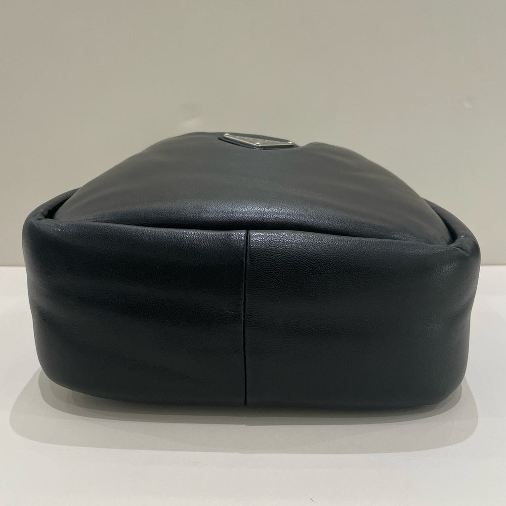Prada Black Silver Cloud Tote Bag Handbag Shoulder Bag Classic Women's