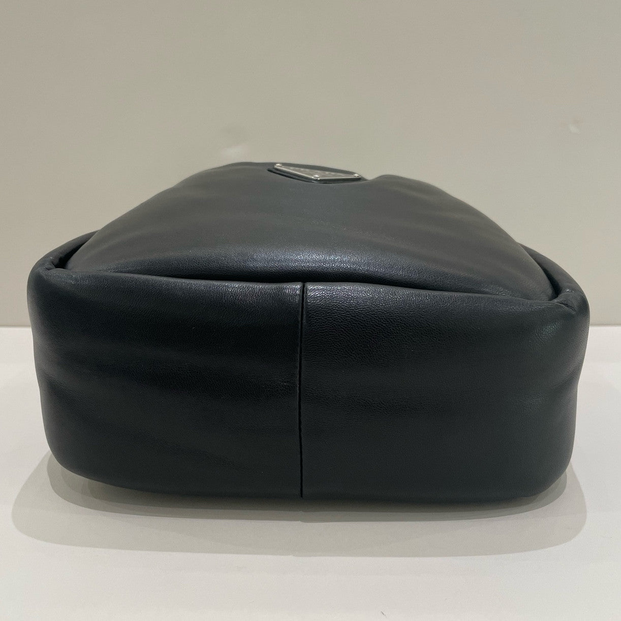 Prada Black Silver Cloud Tote Bag Handbag Shoulder Bag Classic Women's