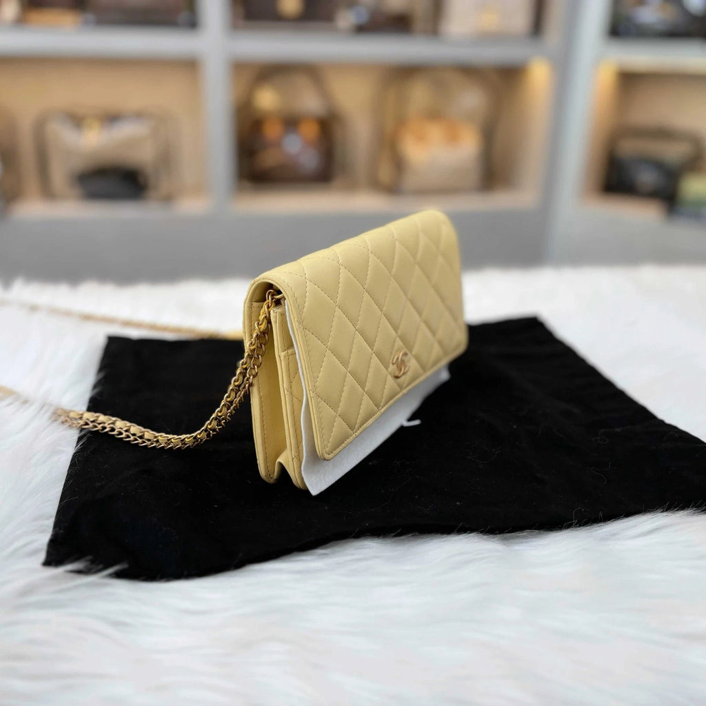 CHANEL Yellow WOC Crossbody Bag For Women