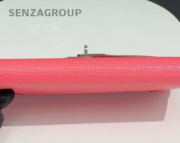 Hermes Kelly long Lambskin Leather Wallet Kelly Togo Pink Women Designer