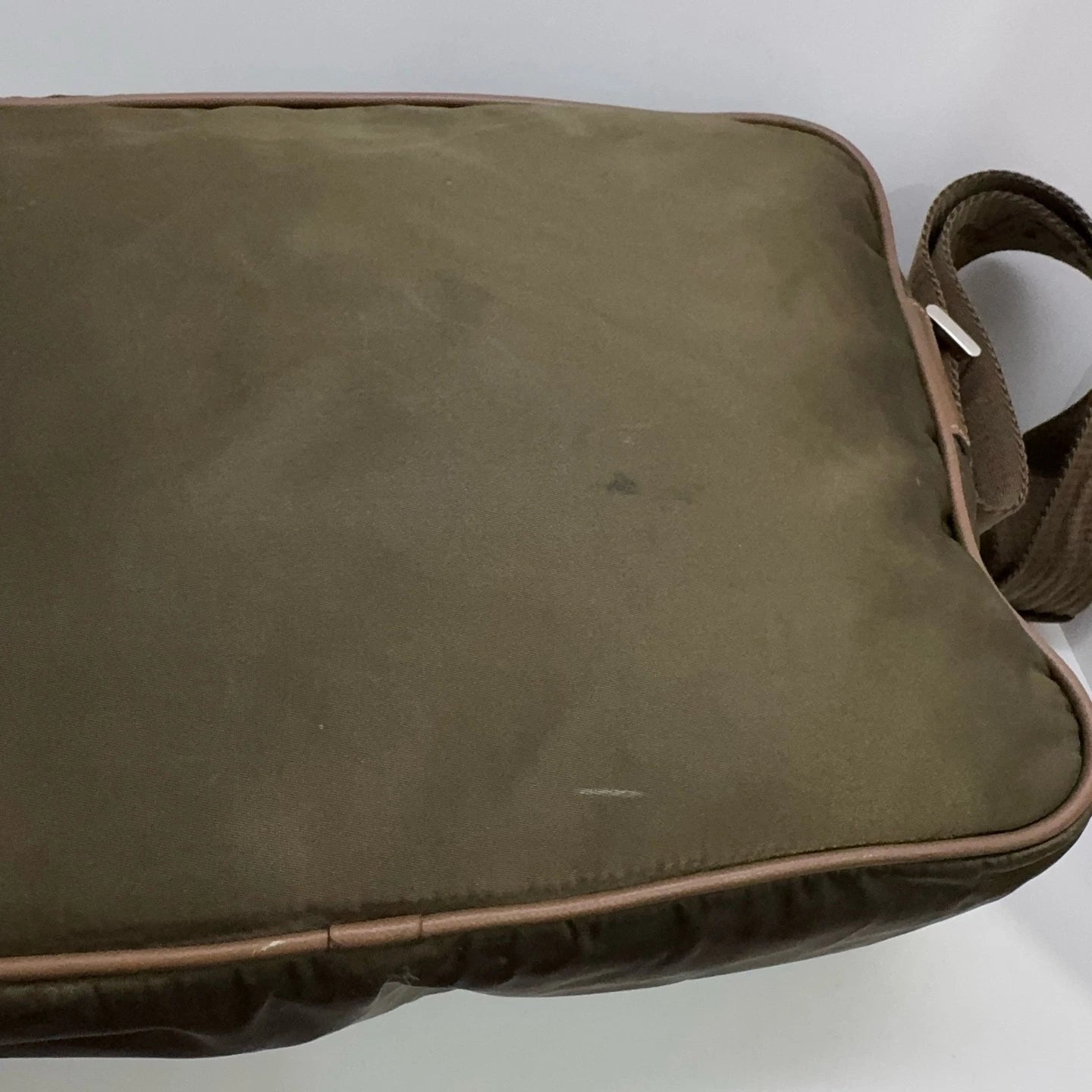 PRADA Nylon Military Green Camera Shoulder Crossbody Bag For Women